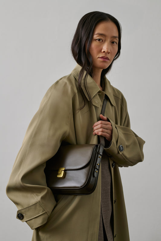 Sac Bellissima Maxi - Kaki - Cuir - Femme