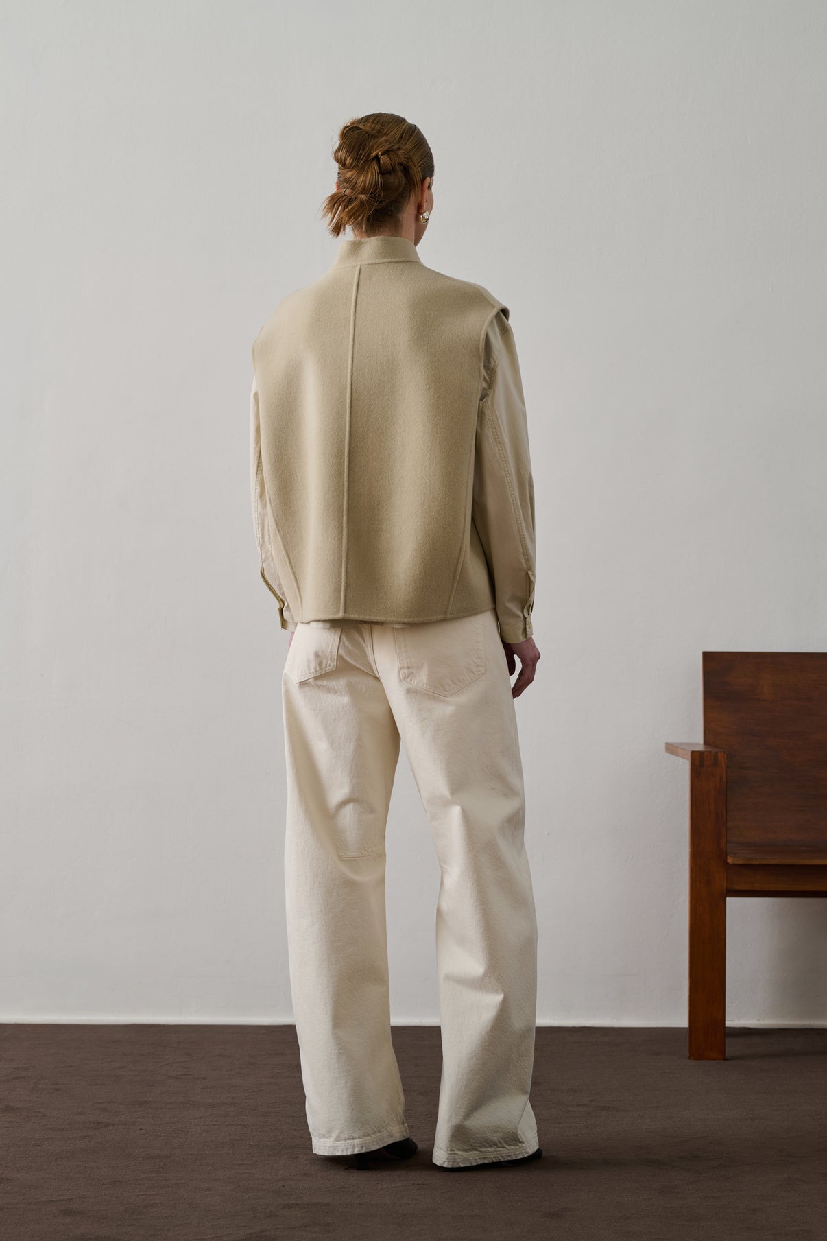 Veste Adeline - Craie - Laine - Femme vue 4