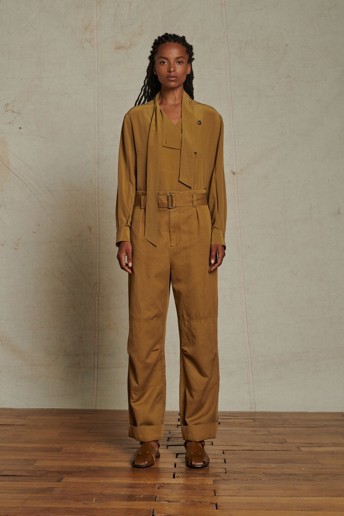 Pantalon Ankara - Bronze - Lin - Femme vue 2