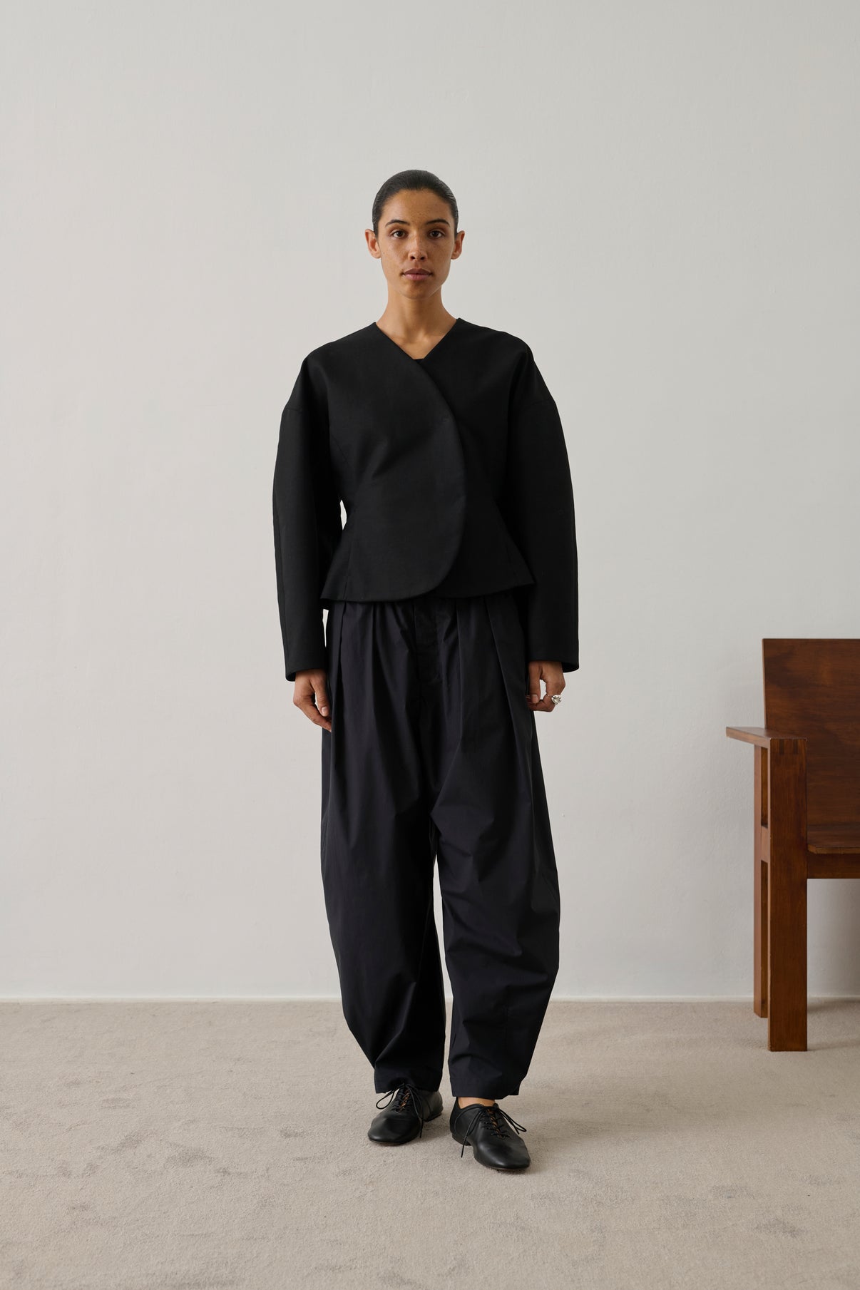 Ballerines Orso - Noir - Cuir - Femme vue 3