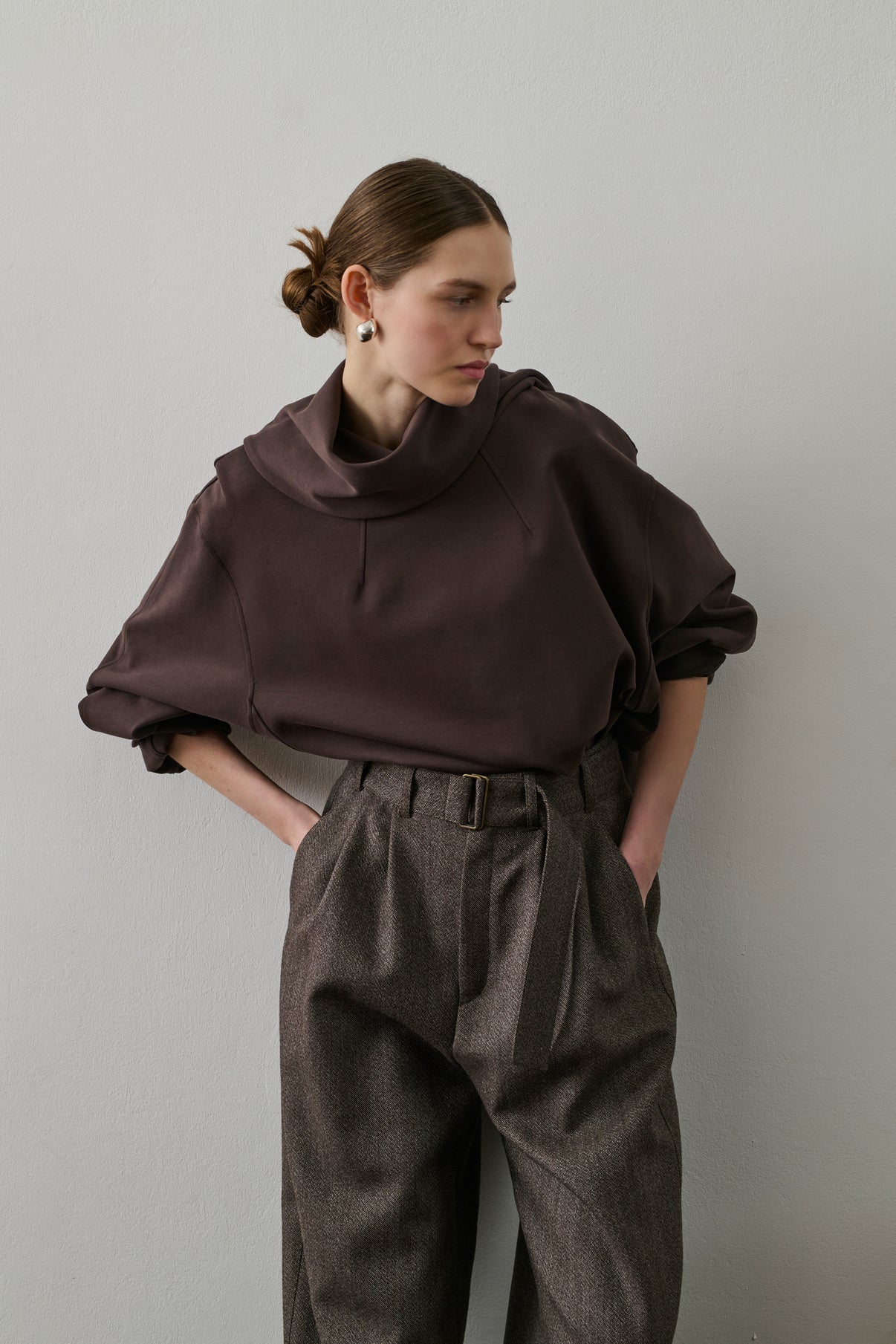 Sweatshirt Freja - Marron/Prune - Coton - Femme vue 1