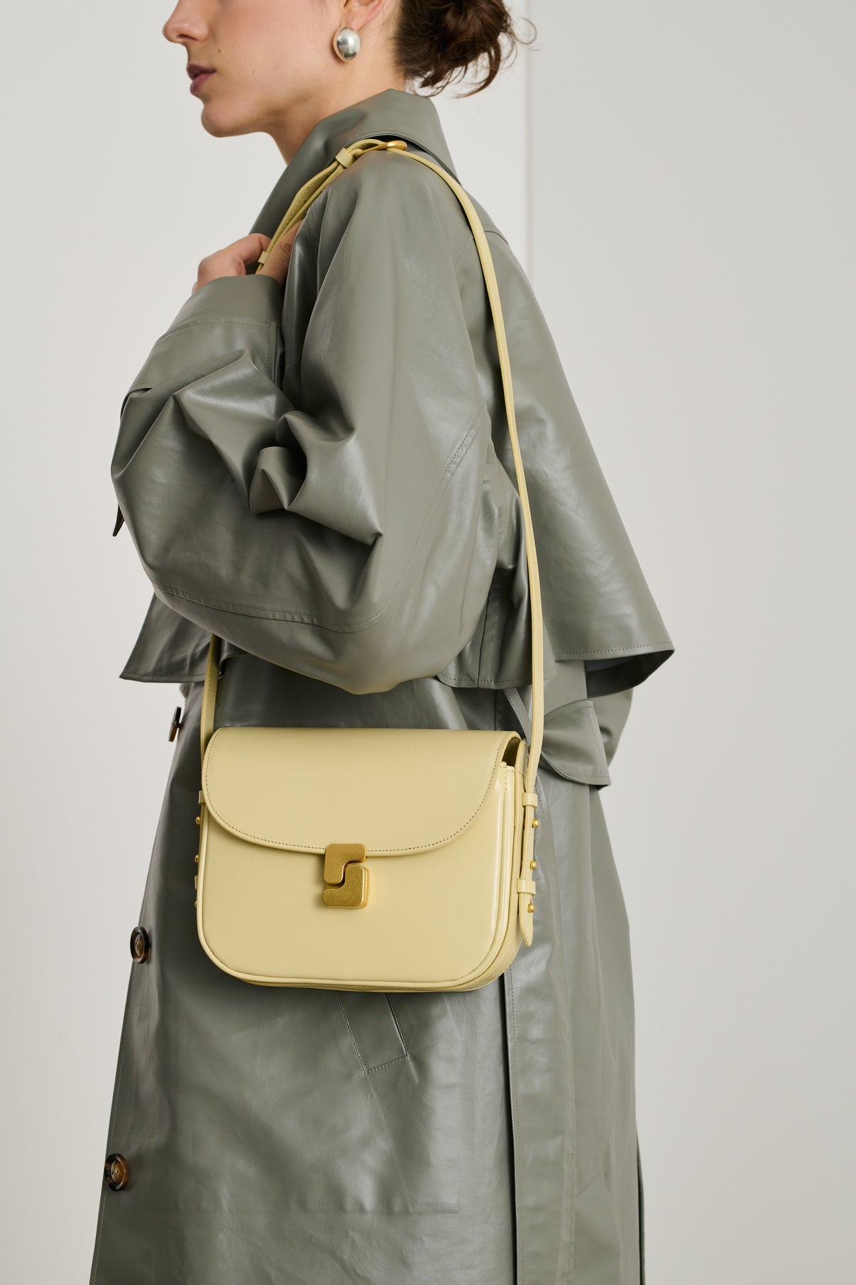Sac Bellissima Mini - Jaune Pâle - Cuir - Femme vue 2