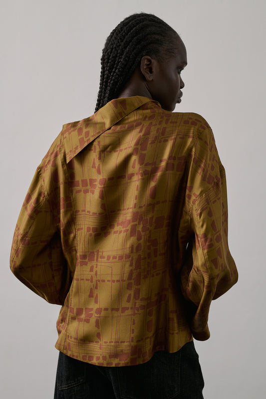 Blouse Figari - Bronze/Rouille - Soie - Femme