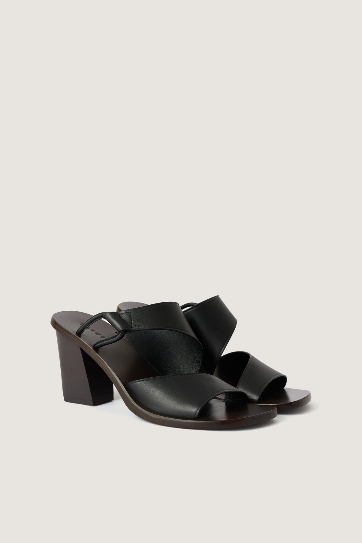 Sandales Astree - Noir - Cuir - Femme vue 4