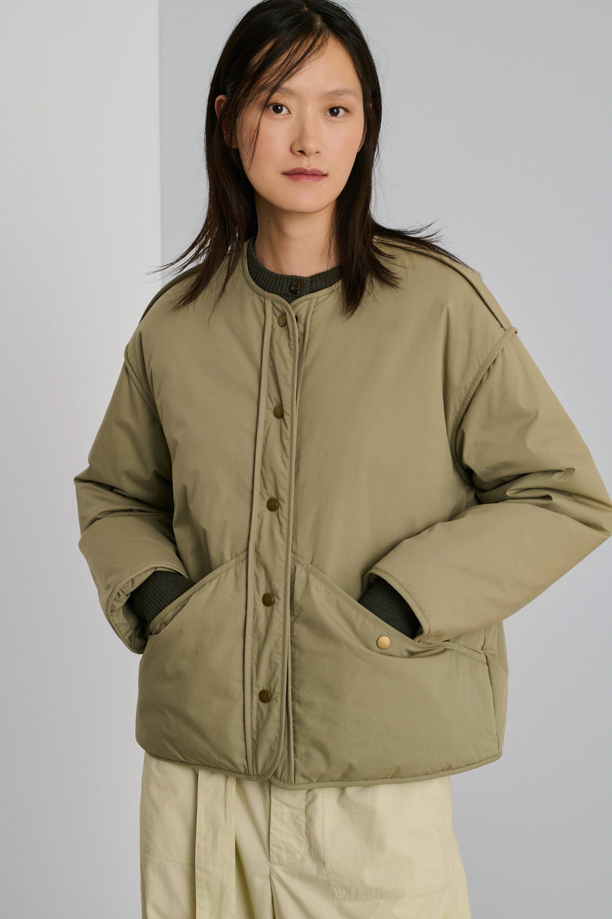 Blouson Vilnius - Amande - Coton - Femme vue 2